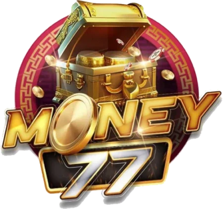 “MONEY77 Casino Philippines logo featuring gold lettering and lucky coin emblem”
