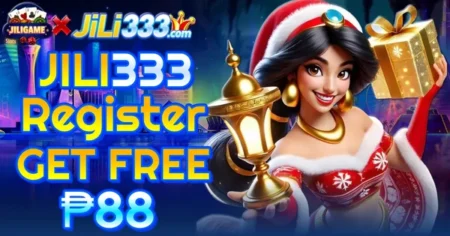 JILI333 Philippines homepage banner showing free ₱88 sign-up bonus for new players
